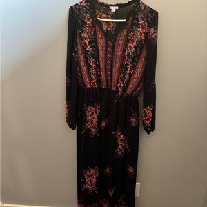 Floral Blue Maxi Dress